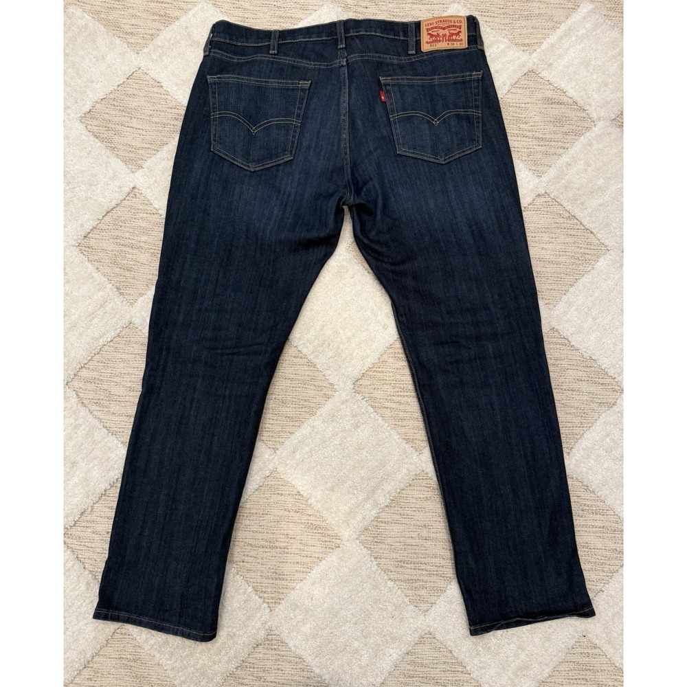 Levis 511 Jeans Slim Fit Dark Wash Denim Mens 38x30 Blue - Picture 2 of 7
